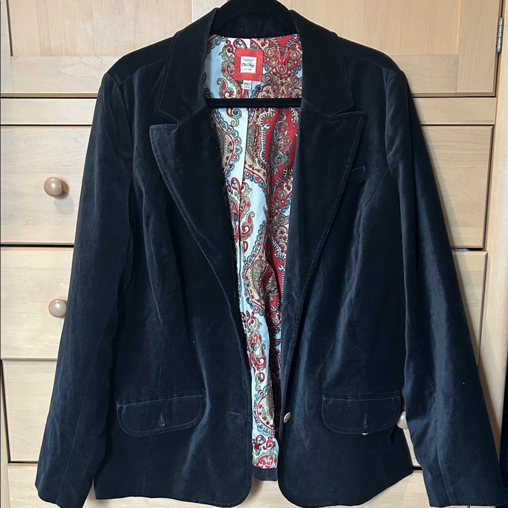 Vintage Black Velvet Women's Jacket